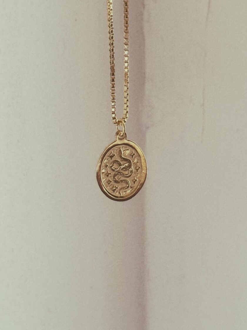 Gold Snake Necklace - Image 3