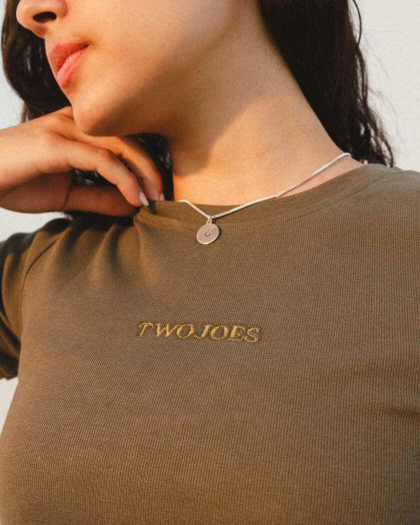 TWOJOES Basic Khaki Tee - Image 2
